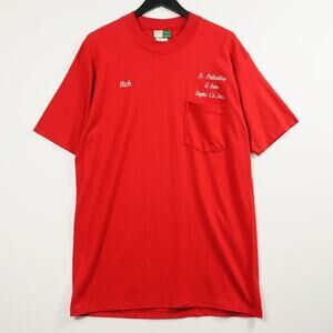 NWOT Vintage Wearguard T-Shirt Red Size L USA Made with Cool Company Embroidery